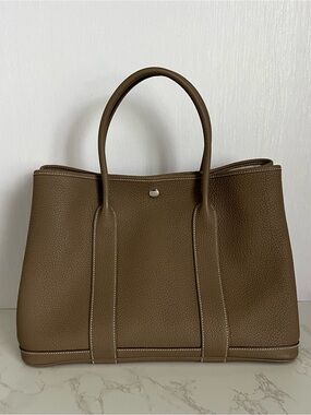 SOLD Hermes Garden Party 36 PM Etoupe Negonda leather